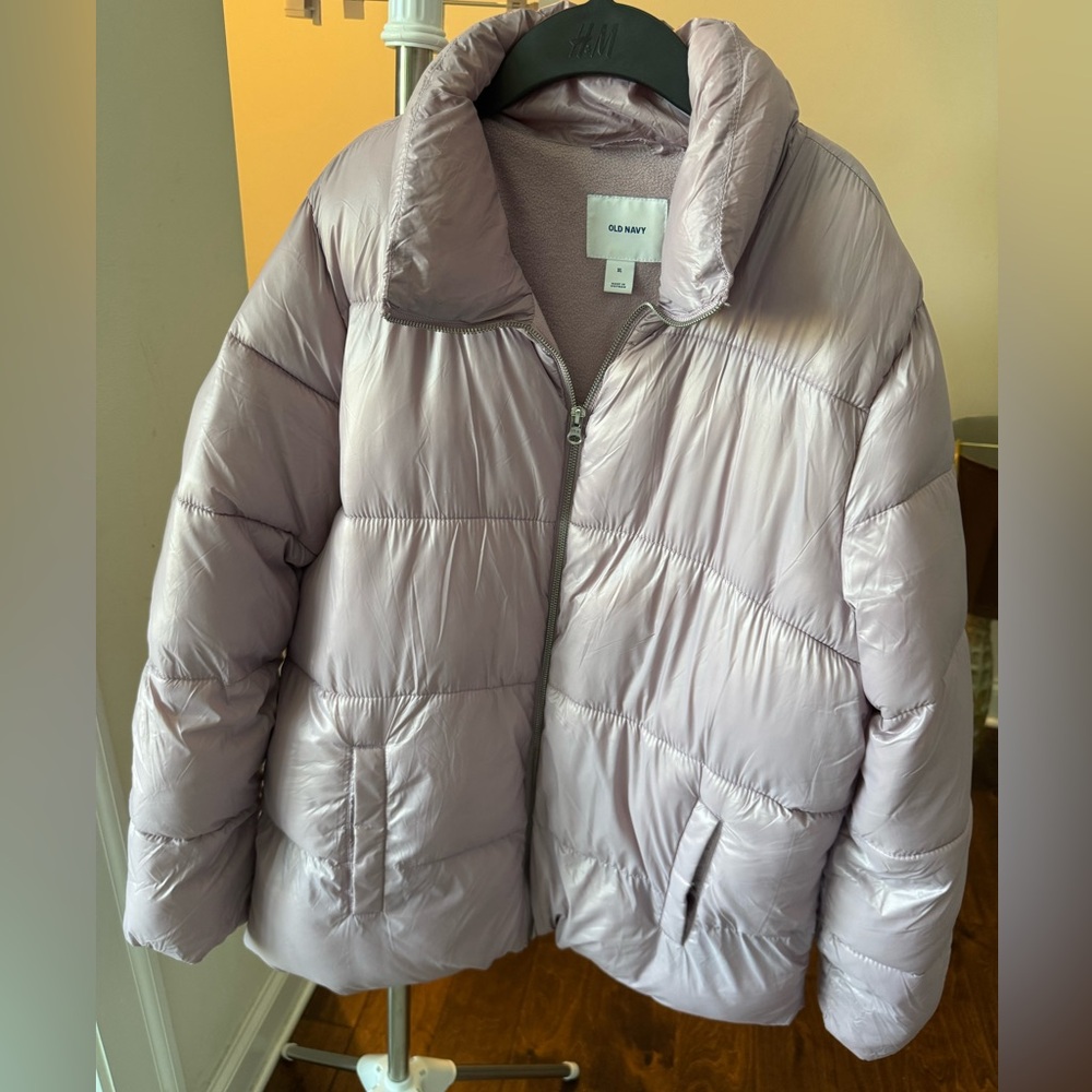 Old navy puffer jacket coat size XL lilac